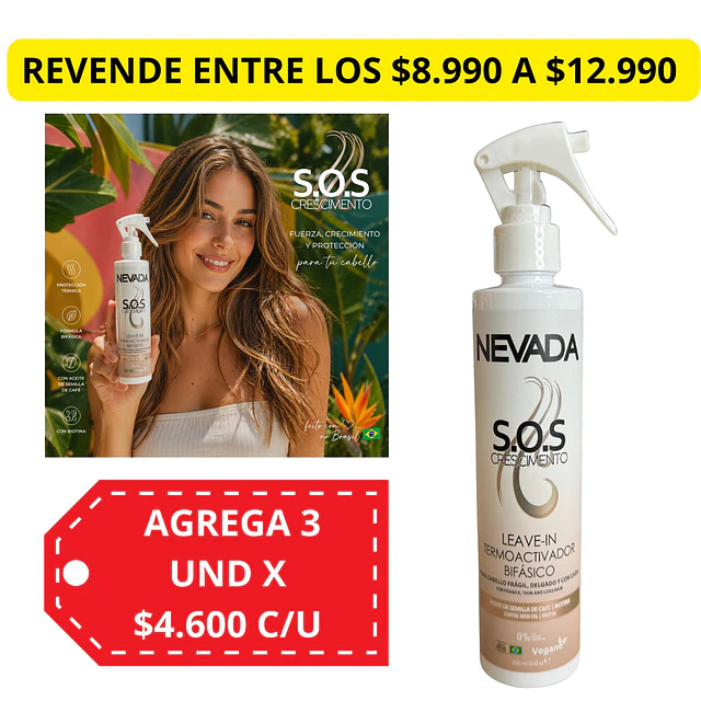 Termoprotector Bifase Nevada 250 Ml - SOS CRECIMIENTO AU241