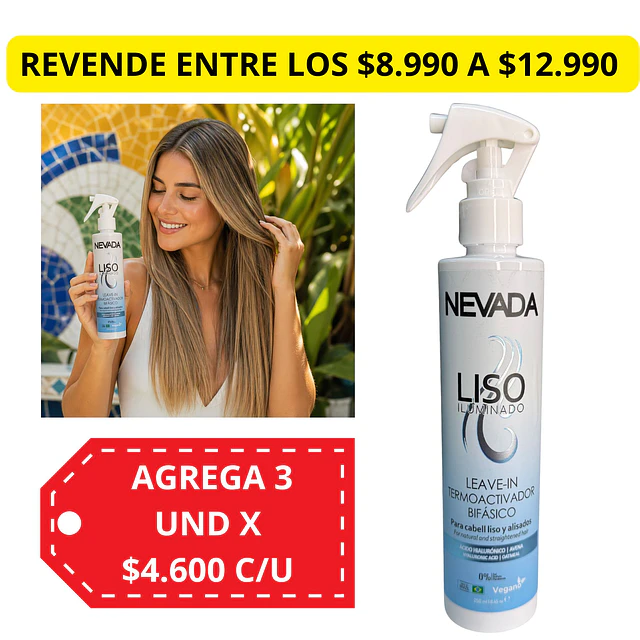 Termoprotector Bifase Nevada 250 Ml - LISO ILUMINADO AU242