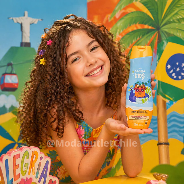 Shampo 2 en 1 Samba Kids todo tipo de Cabello 325 ML - Amarillo AU249