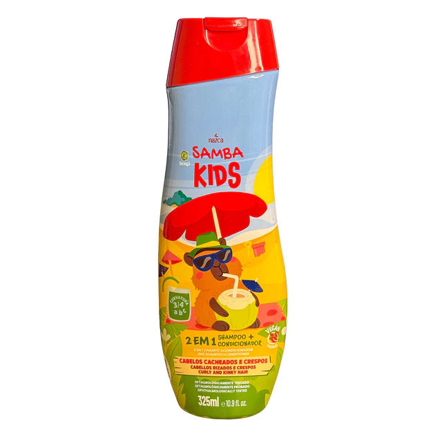 Shampo 2 en 1 Samba Kids todo tipo de Cabello 325 ML - Rojo AU250