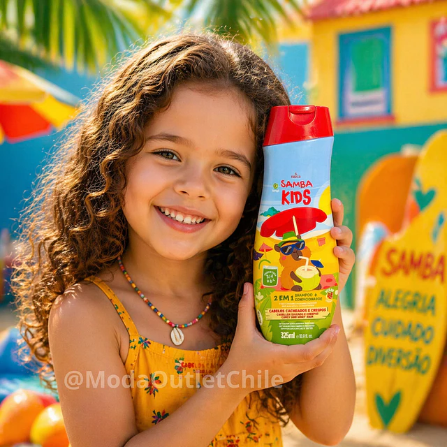 Shampo 2 en 1 Samba Kids todo tipo de Cabello 325 ML - Rojo AU250