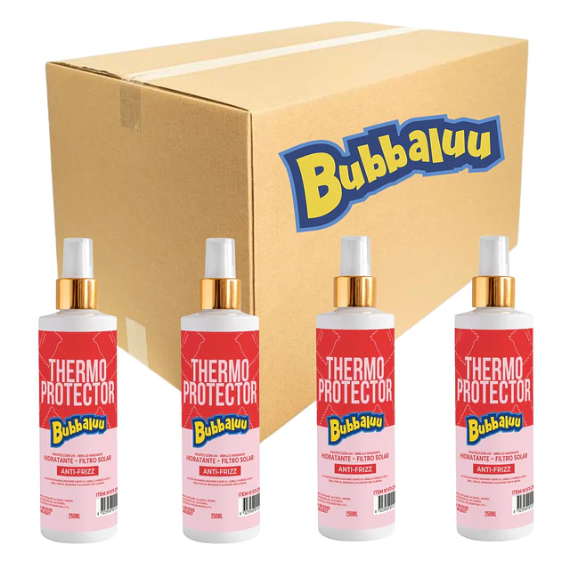 Caja de 12 Termoprotector de Calor Bubbaluu - 250 ml - 2700