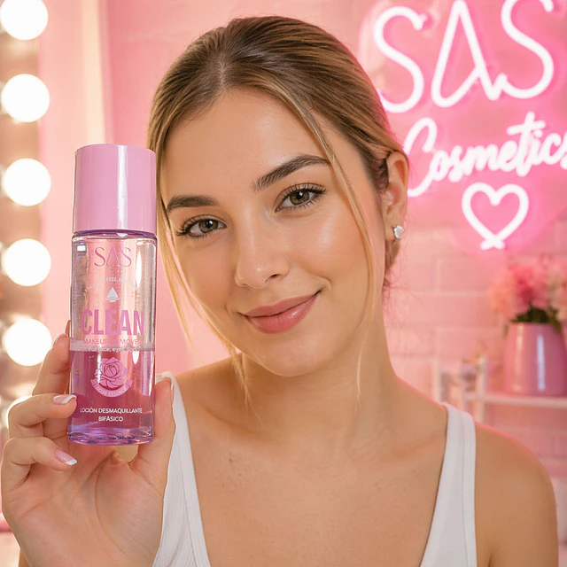 Removedor de Maquillaje SAS Cosmetics - SAC142 - ROSAS 