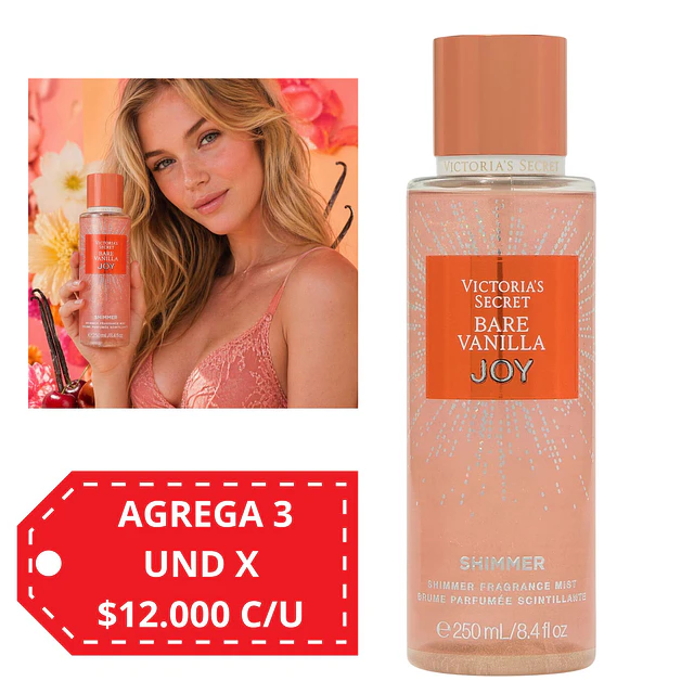 Body Mist Victorias Secret con Shimmer - BARE VANILLA JOY 