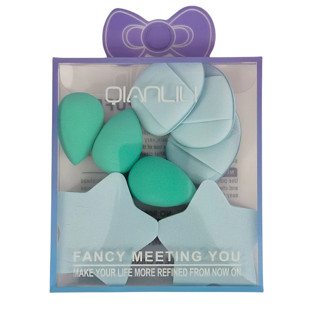 Set de Esponjas de Maquillaje Beauty Blender + Borlas - AU269 (Colores surtidos)