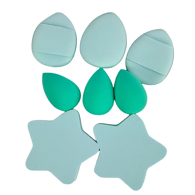 Set de Esponjas de Maquillaje Beauty Blender + Borlas - AU269 (Colores surtidos)