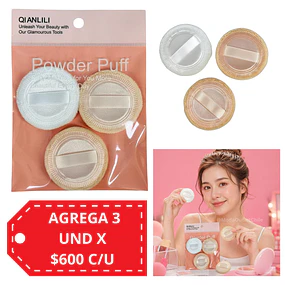 Set de Borlas de Maquillaje para Polvos Sueltos y Compactos - AU270