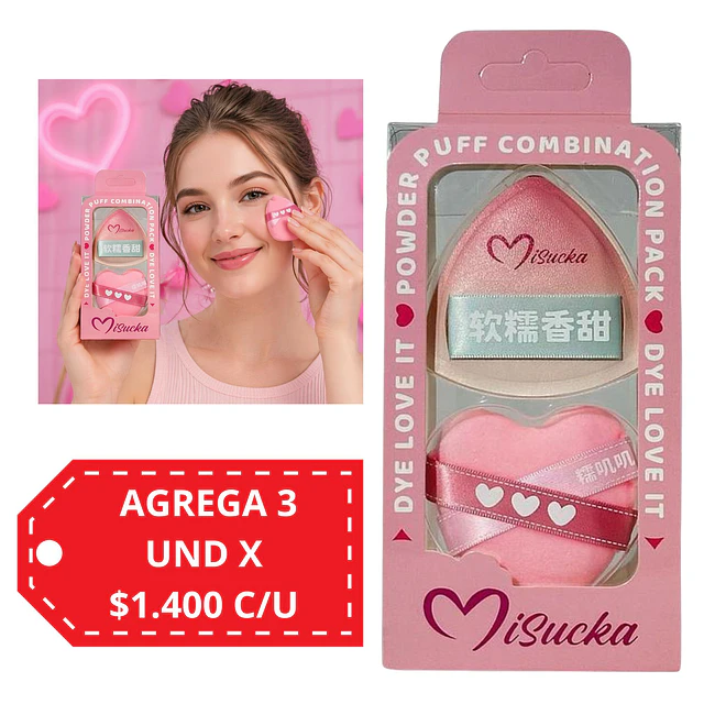 Set de Maquillaje Misucka Esponja + Borla - AU271