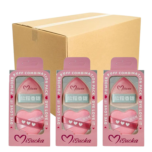 Caja de 12 Set de Maquillaje Misucka Esponja + Borla - AU274