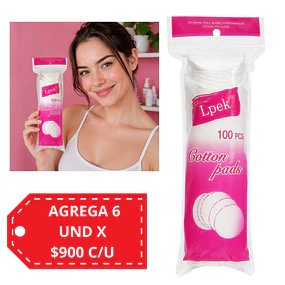 Pétalos de Algodón para Limpieza Facial 100 Unidades - AU279