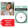 Espejo Facial Redondo con Aumento y Ventosas - X5