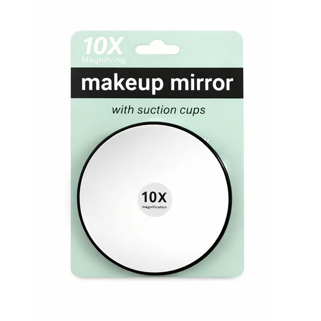Caja de 12 Espejos Faciales Redondo con Aumento y Ventosas - X10
