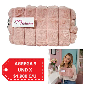 Cosmetiquero Peludo de Misucka Premium (Se envían Colores Surtidos) - AU292