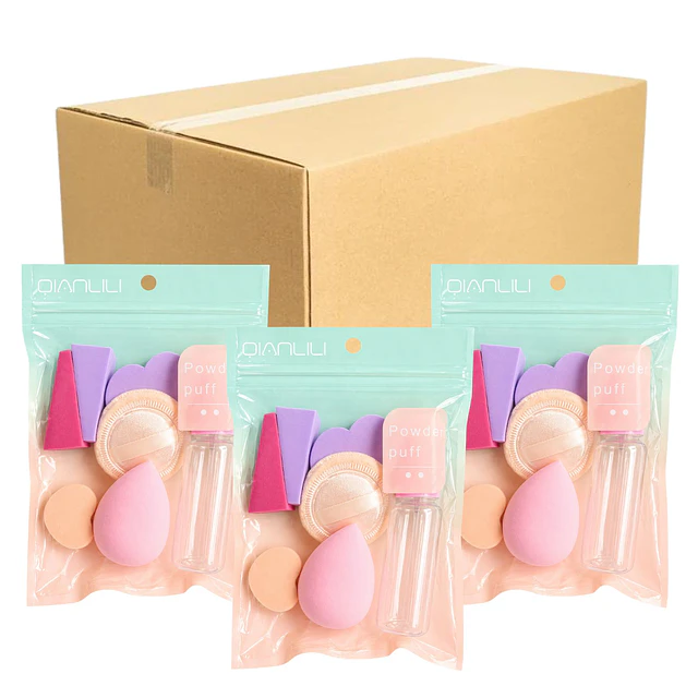 Caja de 12 Set de Esponjas de Maquillaje + Accesorios Multifuncionales - 3514