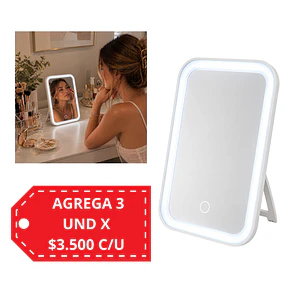 Espejo de Maquillaje LED Cordless Light UP (Colores Surtidos) - AU303