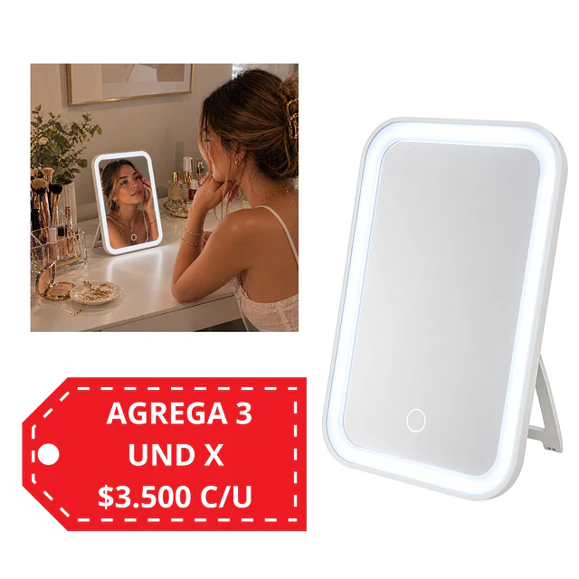 Espejo de Maquillaje LED Cordless Light UP (Colores Surtidos) - AU303