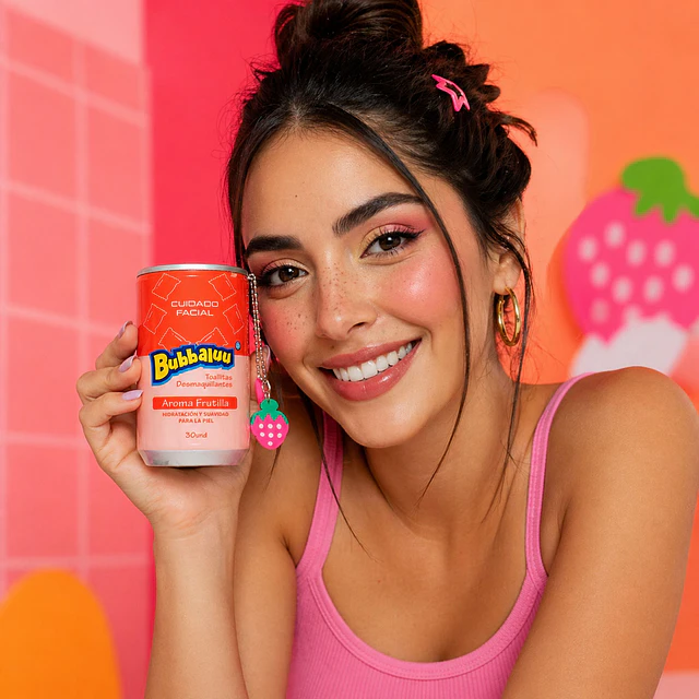 Toallas Desmaquillantes Bubbaluu en tarro 30 Unidades - 1862 FRUTILLA
