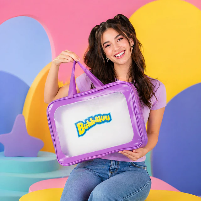 Bolso Multiuso Bubbaluu Transparente con Asa - Rosado 1946