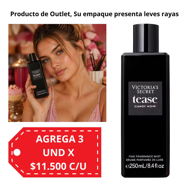 Body Mist Victorias Secret 250 ML - TEASE CANDY NOIR 