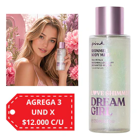 Body Mist Pink de Victorias Secret 250 ML - DREAM GIRL SHIMMER 