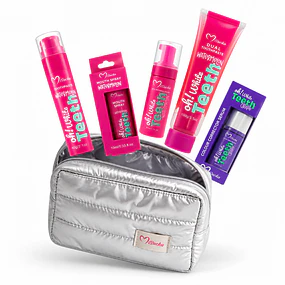 Set Dental Completo Oh White Teeth Sandia Incluye Cosmetiquero ( SE ENVIA EN AROMA A UVA O SANDIA) - 6 Piezas 