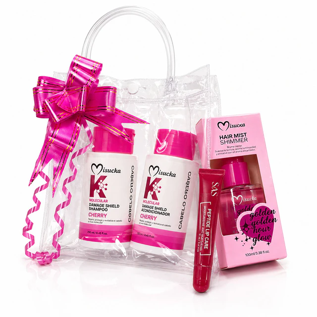 Set Capilar y Belleza de Misucka y SAS Cosmetics Incluye Bolsa y Cinta - 5 Piezas 