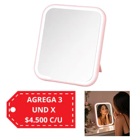 Espejo Led Táctil de Tocador (Colores Surtidos) 23 x 20 CM Incluye USB - AW18