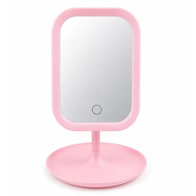 Espejo Led de Tocador Cuadrado USB (Colores Surtidos) Venta Unitaria - AW21