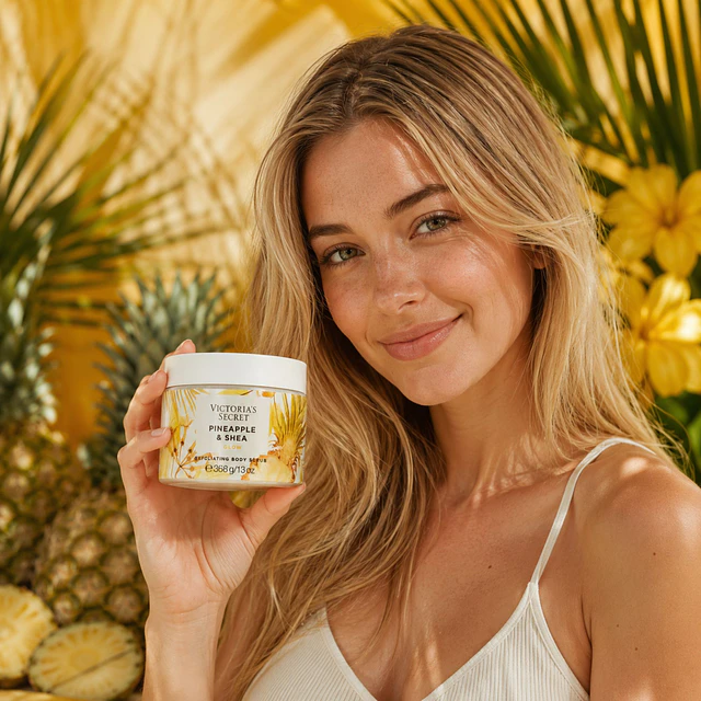 Caja de 6 Exfoliantes Corporales Victorias Secret 283g - PINEAPPLE & SHEA 