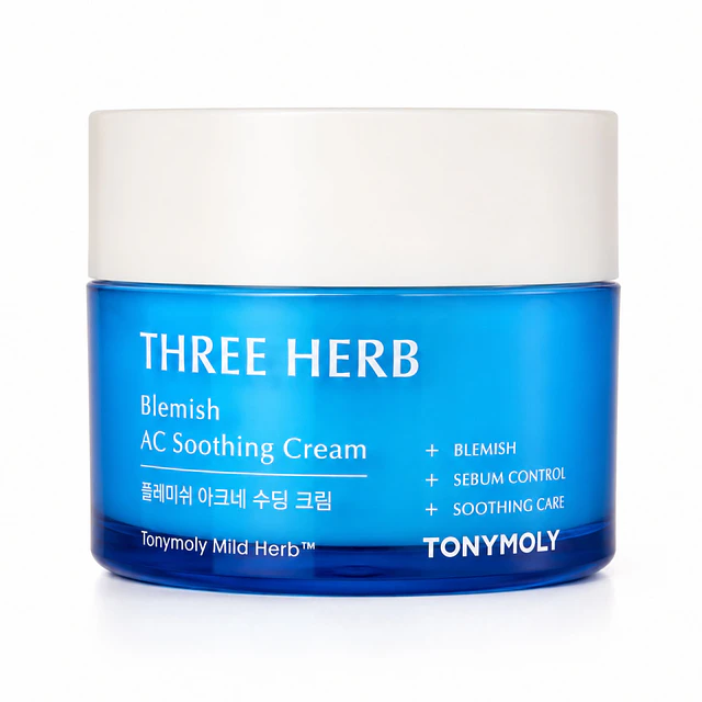 Crema Facial Coreana Anti Acné TONY MOLY Three Herb 80 ML 