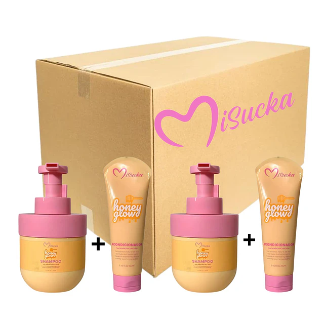 Caja de 12 Pack Shampo y Acondicionador Honey Glow de Misucka