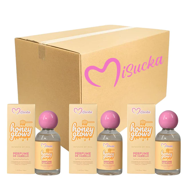 Caja de 12 Perfume de Cabello Honey Glow de Misucka 50ML