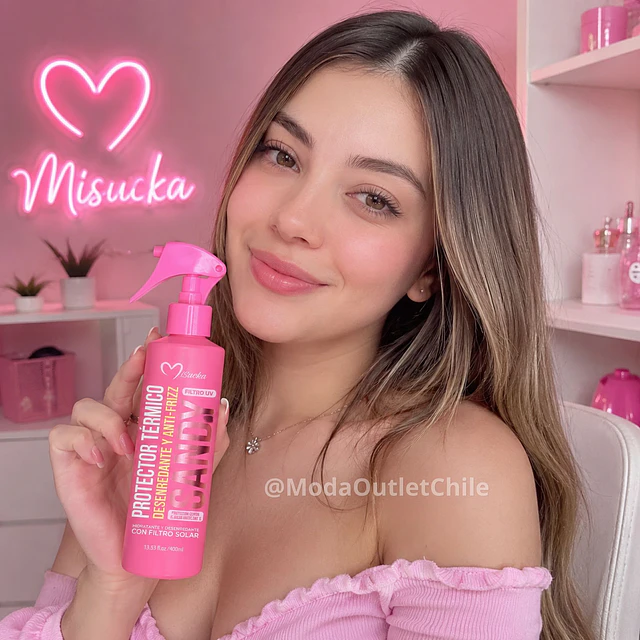Termo Protector de Calor, Desenredante & Anti frizz Misucka - 180ML - CANDY