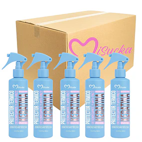 Caja de 12 Termo Protector de Calor, Desenredante & Anti frizz Misucka - 180ML - KERATINA