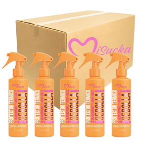 Caja de 12 Termo Protector de Calor, Desenredante & Anti frizz Misucka - 180ML - CEBOLLA 