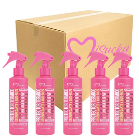 Caja de 12 Termo Protector de Calor, Desenredante & Anti frizz Misucka - 180ML - CANDY
