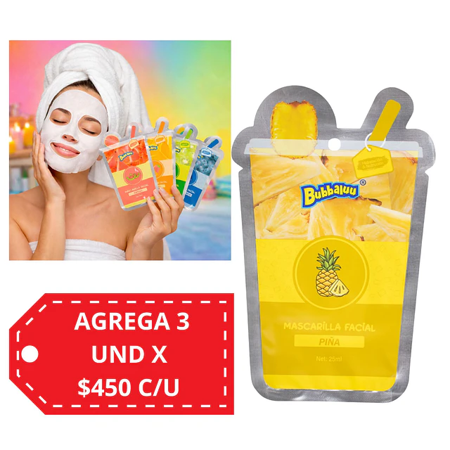 Mascarilla Facial Bubbaluu Hidratación y Nutrición - PIÑA 1919 