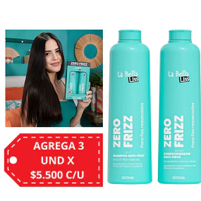 Pack de Shampoo y Acondionador La Bella Liss - Zero Frizz 600 ML 