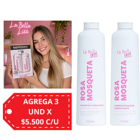 Pack de Shampoo y Acondicionador La Bella Liss - Rosa Mosqueta 600 ML 