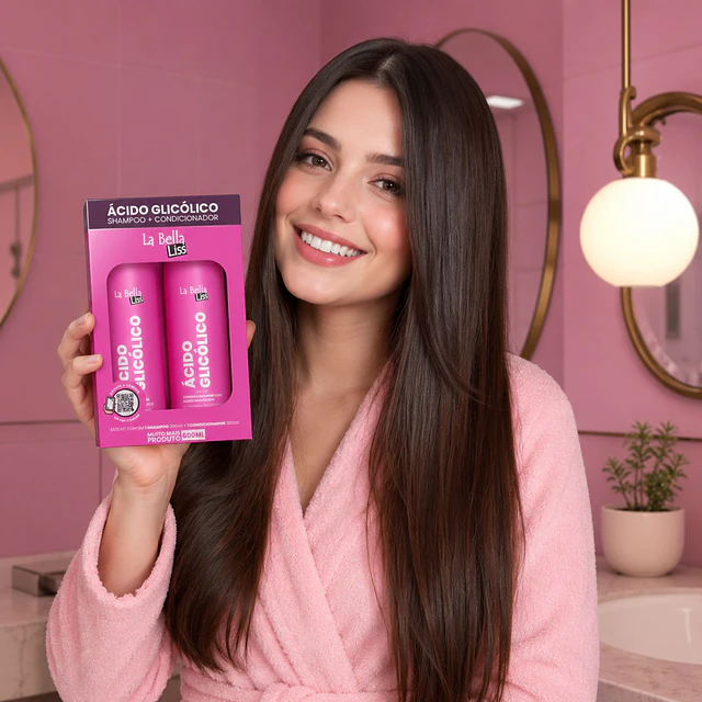 Pack de Shampoo y Acondicionador La Bella Liss - Ácido Glicólico 600 ML 