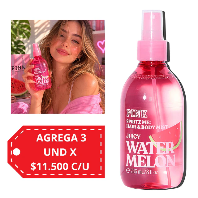 Body Mist y Perfume para Cabello Pink Victorias Secret 236 Ml - WATERMELON