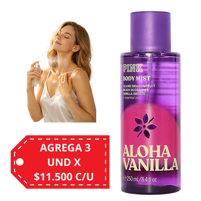 Body Mist Victorias Secret - ALOHA VANILLA PINK 