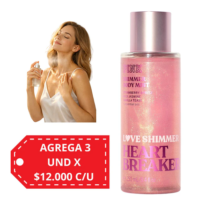 Body Mist Pink de Victorias Secret 250 ML - HEART BREAKER SHIMMER