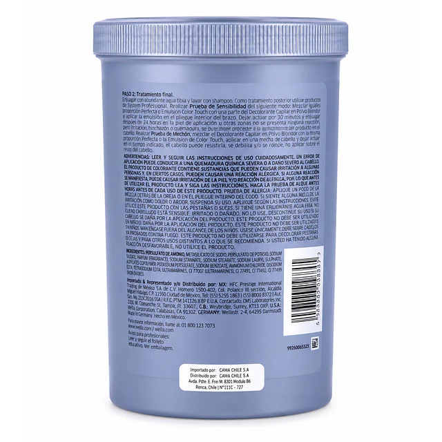 Polvo Decolorante Wella Blondor Multi Blonde 800g