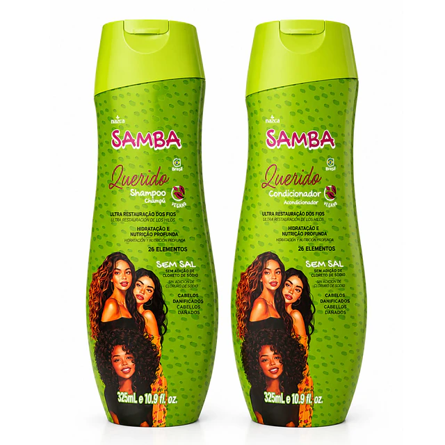 Pack Shampoo y Acondicionador Samba Querido 325 ML 