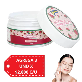 Crema Desmaquillante Bubbaluu Argan y Colageno - Sandia 100g - FT1814