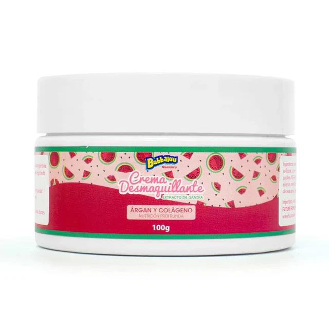 Crema Desmaquillante Bubbaluu Argan y Colageno - Sandia 100g - FT1814