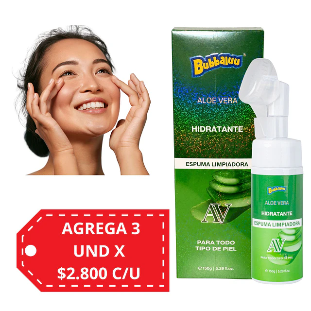 Espuma Limpiadora Bubbaluu - Aloe Vera 150g - 1875