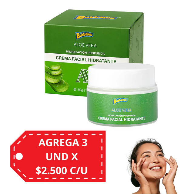 Crema Facial Hidratante Bubbaluu - Aloe Vera 50g - 1871