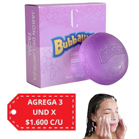 Jabón de Limpieza Facial Bubbaluu - Colageno 100g - 1849